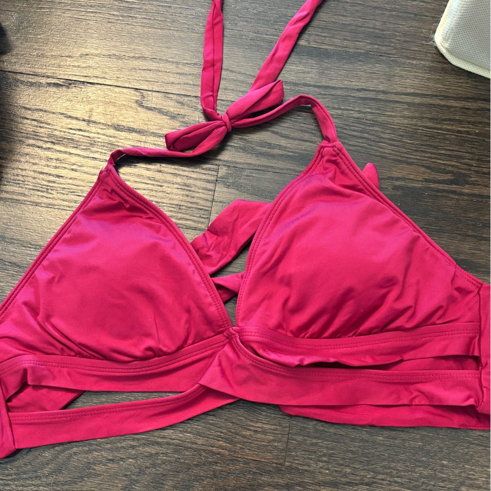 Dark Pink Bikini Top